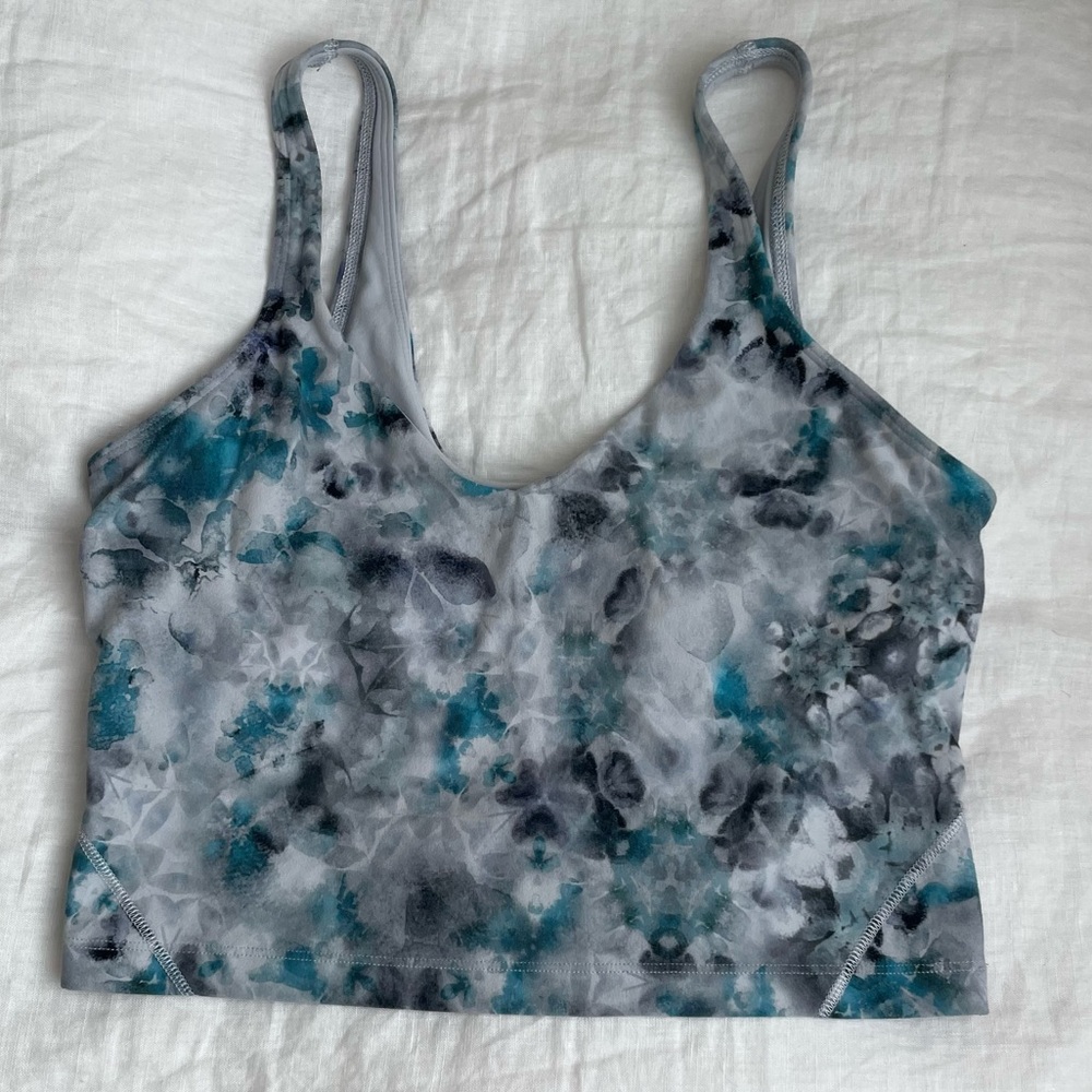 Lululemon Blue and Gray Sports Bra Tank Top